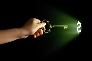 Hand with key