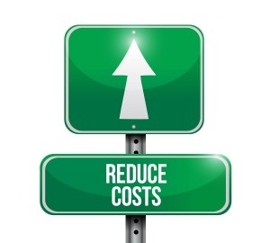 Reduce Costs Road Sign Illustration Design
