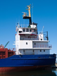 Bridge Of A Small Freighter Cargo Boat