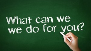 What Can We Do For You Chalk Illustration